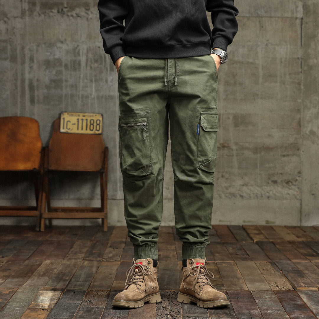 Herren Cargo-Pants mit funktionalen Taschen und elastischem Bund Echoarchiv