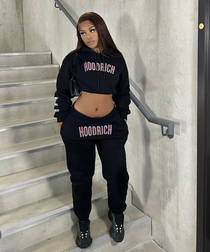 Herren Sportlicher Hoodie und Jogginghose-Set mit modischem Schriftzug Echoarchiv