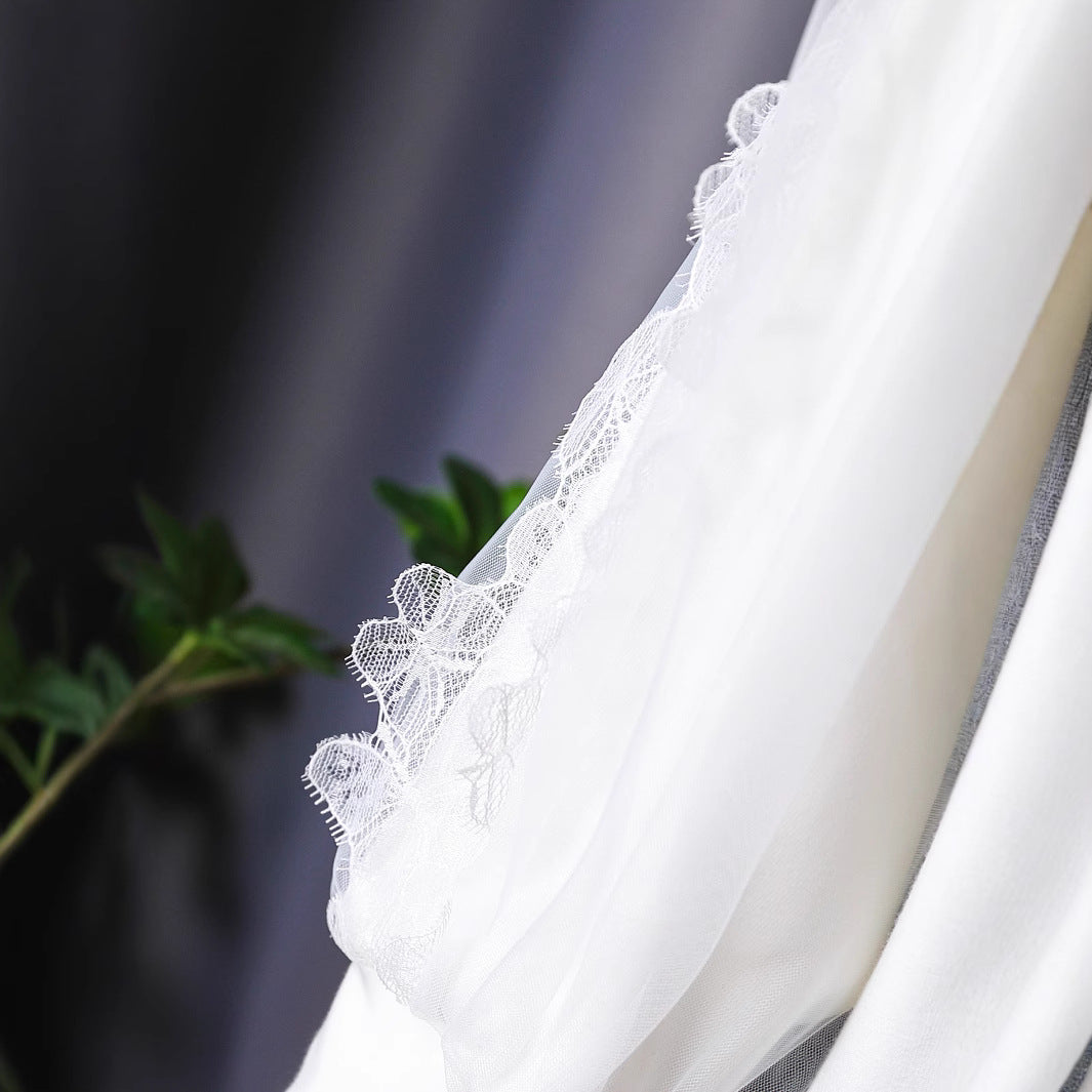 Mädchen elegante Bluse mit floralen Spitzenapplikationen Echo Archiv