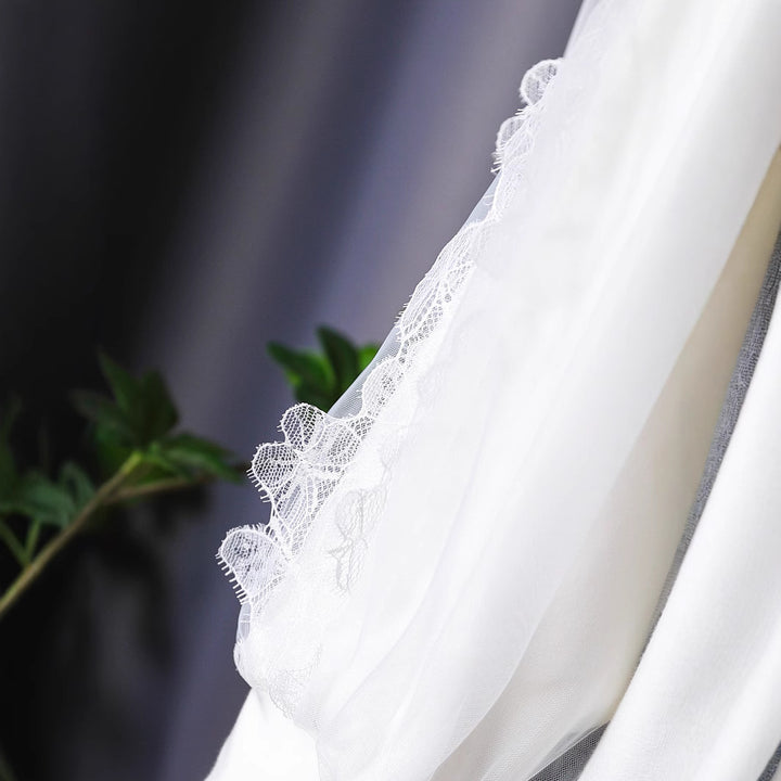 Mädchen elegante Bluse mit floralen Spitzenapplikationen Echo Archiv