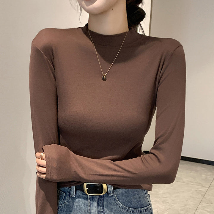 Damen Elegantes Langarmshirt mit hochgeschlossenem Ausschnitt Echo Archiv