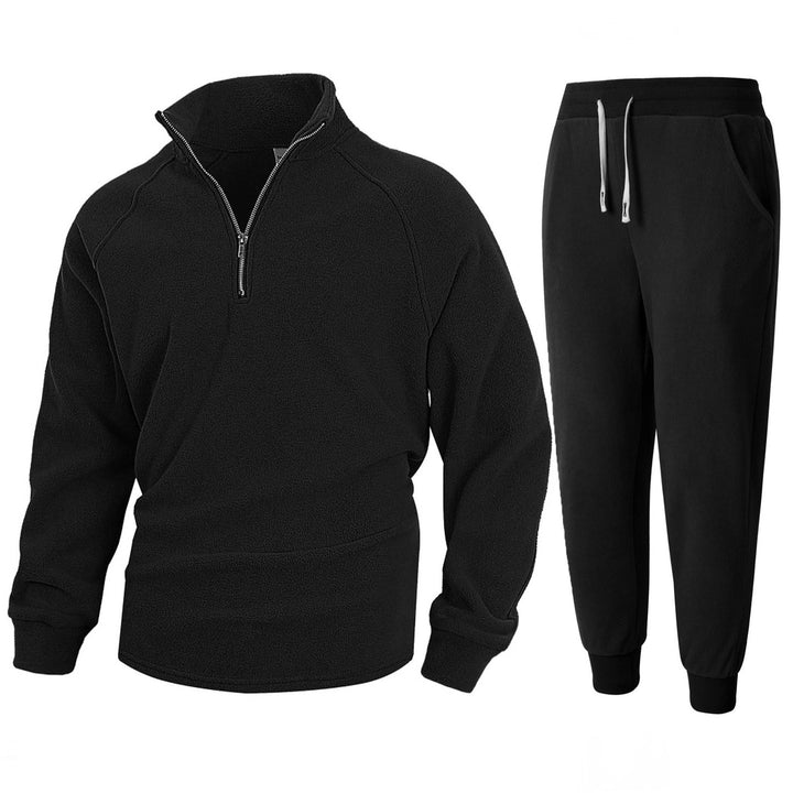 Herren Fleece-Relaxanzug mit halblangem Reißverschluss Echoarchiv