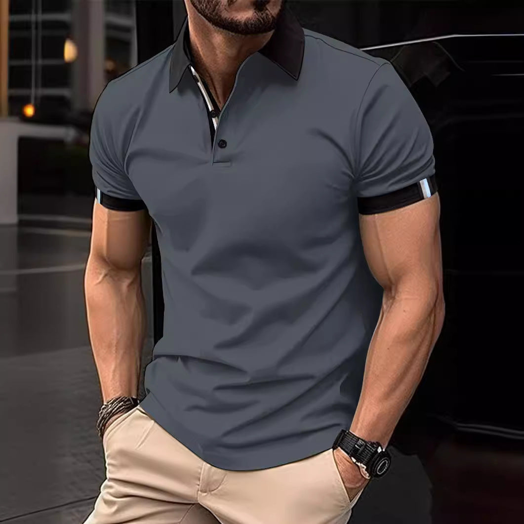 Herren Poloshirt mit kontrastierendem Kragen und stilvollen Details Echoarchiv