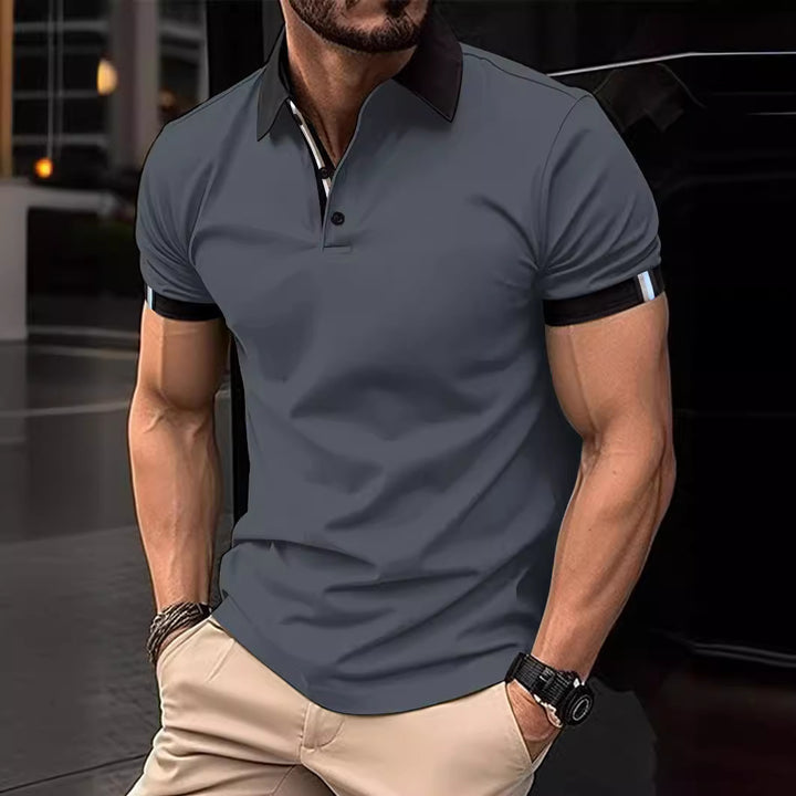 Herren Poloshirt mit kontrastierendem Kragen und stilvollen Details Echoarchiv