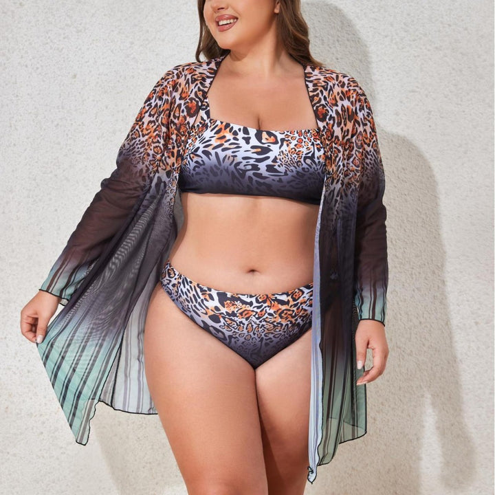 Damen Strandensemble mit Leopardmuster Echo Archiv
