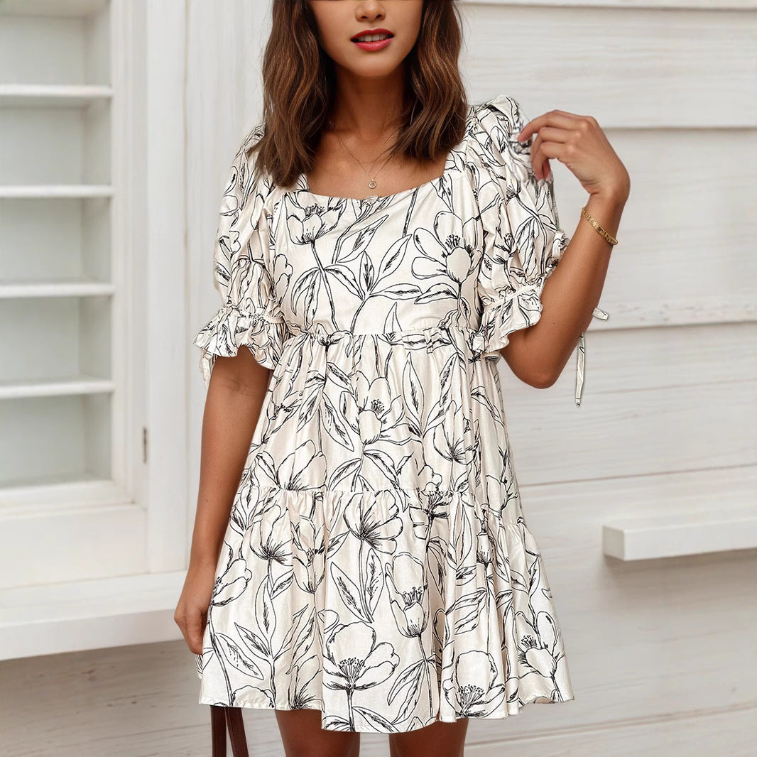 Damen verspieltes Sommerkleid mit Blumenmuster Echo Archiv