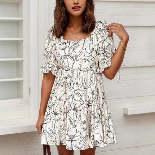 Damen verspieltes Sommerkleid mit Blumenmuster Echo Archiv