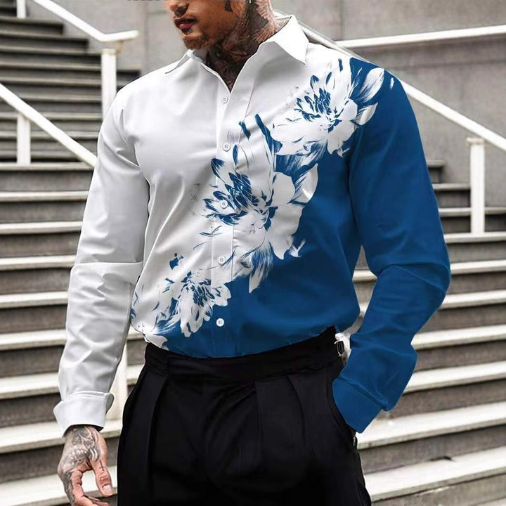 Herren Bluse mit floralem Design Echoarchiv