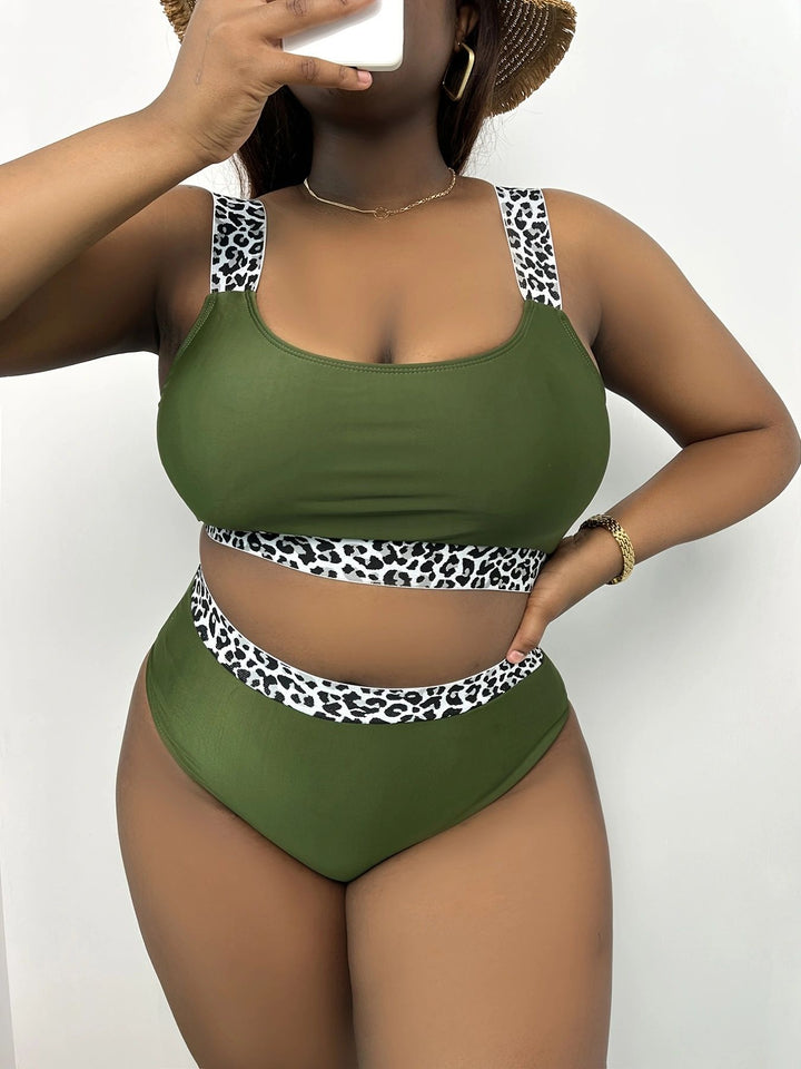 Damen Hochgeschnittenes Bikini-Set mit trendigem Tiermuster Echo Archiv