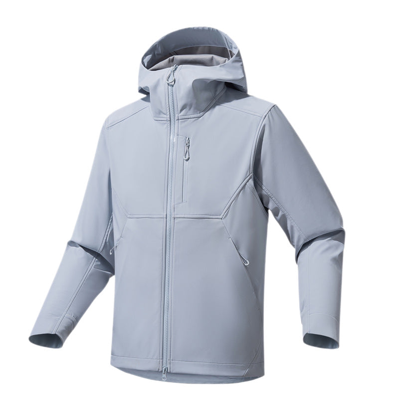Herren Technische Softshell-Hoodiejacke mit Kapuze, winddichter Membran und ergonomischem Schnitt Echo Archiv