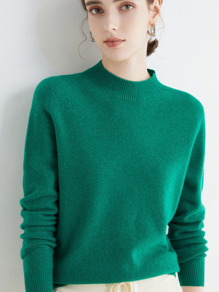 Damen Kurz-Mockneck-Pullover aus Kaschmir‑Look mit leichter Flauschoptik Echoarchiv