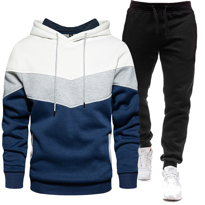 Herren sportliches Kapuzenpullover- und Jogginghosen-Set Echoarchiv