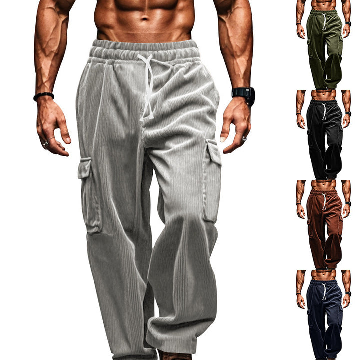 Herren lockere Cargo-Hosen im urbanen Stil mit praktischen Taschen und elastischem Bund Echoarchiv