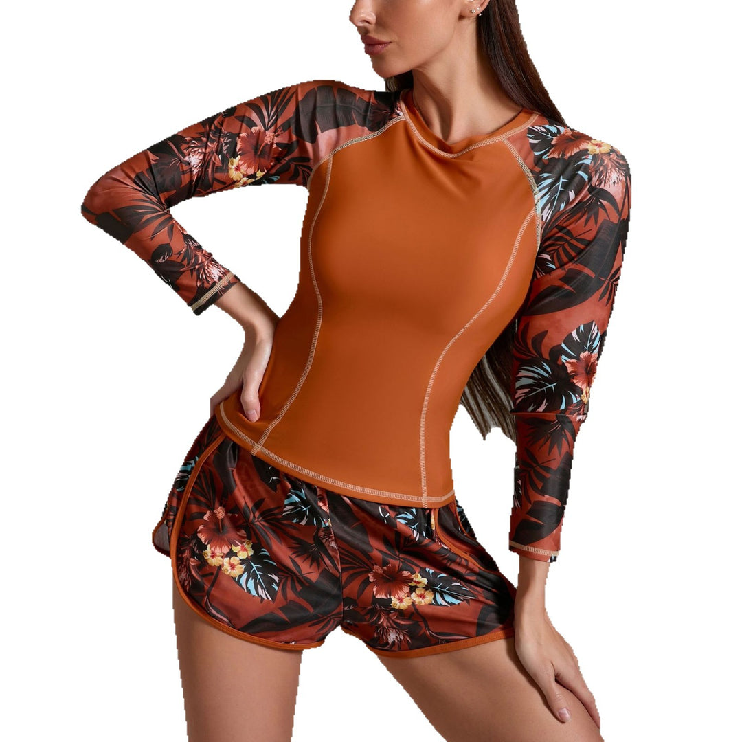 Damen Sportlicher Schwimmanzug mit langen Ärmeln Echo Archiv