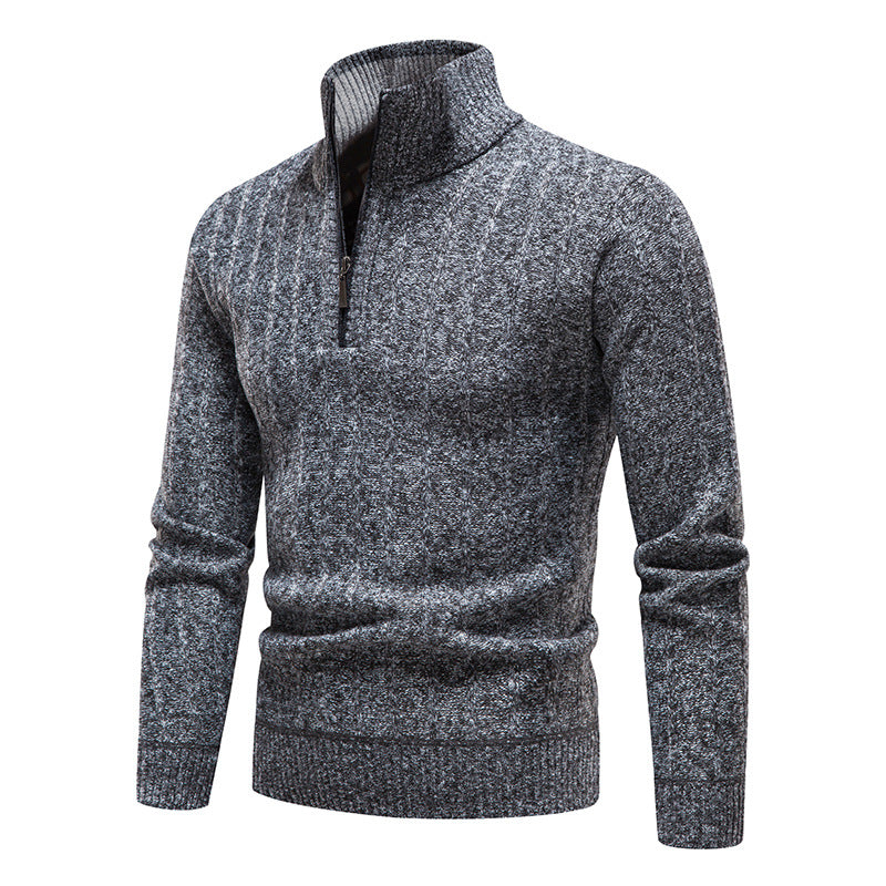 Herren modischer Rollkragenpullover mit Reißverschluss Echoarchiv