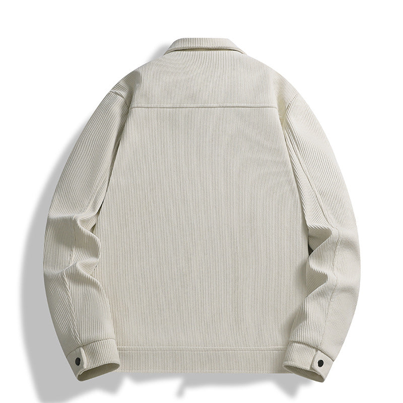 Herren Cord-Truckerjacke mit Thermofutter & Druckknopffront Echoarchiv
