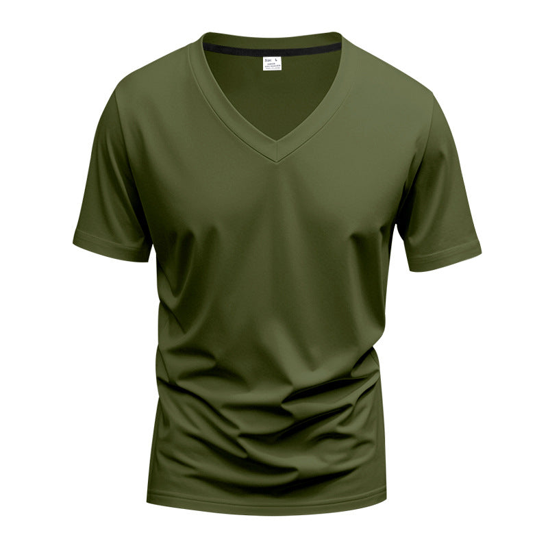 Herren V-Ausschnitt T-Shirt aus atmungsaktiver und schnelltrocknender Baumwolle Echoarchiv