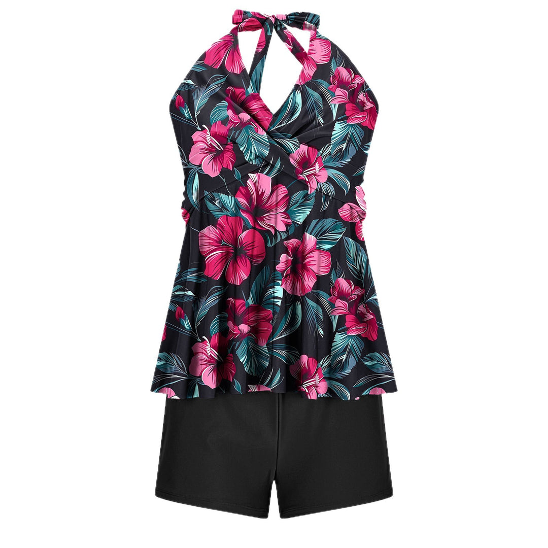 Damen Eleganter Badeanzug mit Wickel-Design Echo Archiv