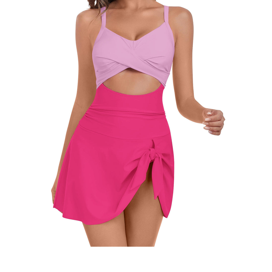 Damen Badeanzug mit angesagtem Wickelrock und Cut-Out Echo Archiv