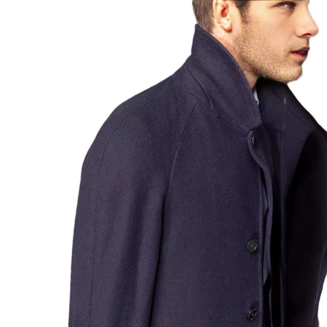 Herren eleganter Doppelreiher-Wollmantel Echoarchiv