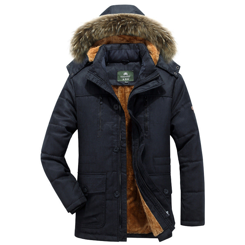 Herren Thermo-Canvasparka mit durchgehendem Teddyfutter und abnehmbarer Kunstfellkapuze Echo Archiv