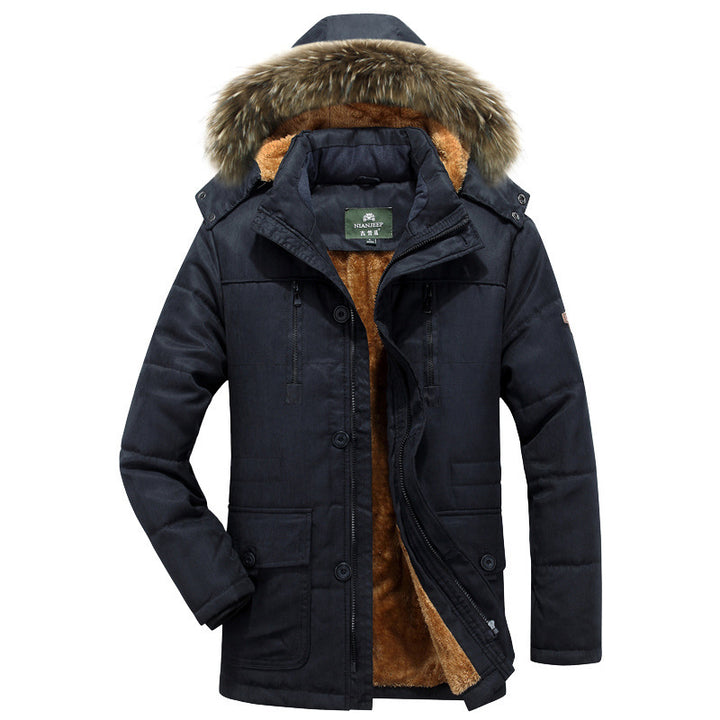 Herren Thermo-Canvasparka mit durchgehendem Teddyfutter und abnehmbarer Kunstfellkapuze Echo Archiv