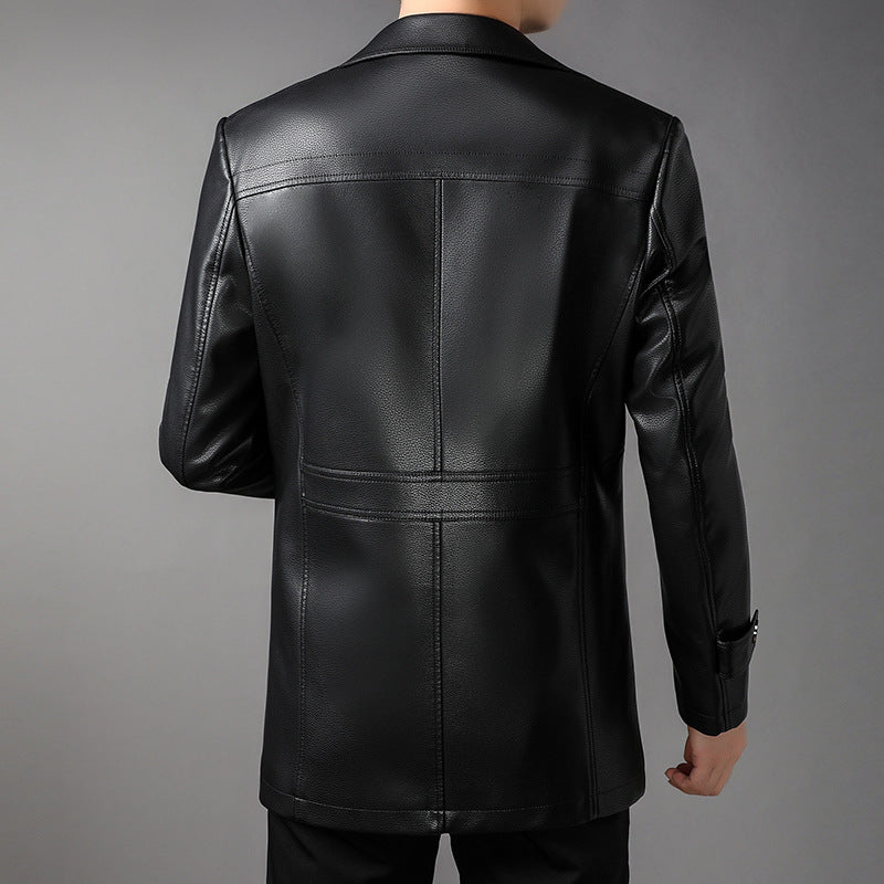 Herren Modische Kunstlederjacke Echo Archiv