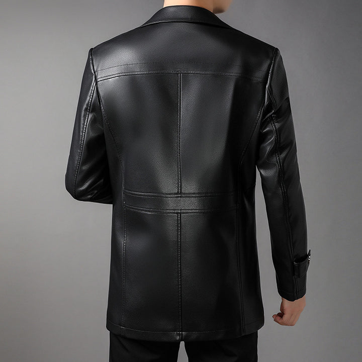 Herren Modische Kunstlederjacke Echo Archiv