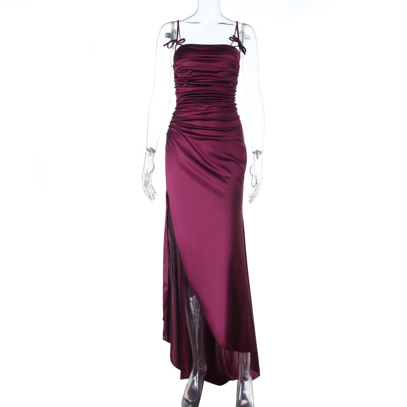 Damen Maxikleid mit raffinierten Falten und charmanten Spaghettiträgern Echo Archiv
