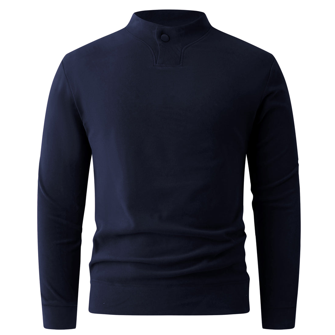 Herren Langarmshirt mit schmalem Stehkragen und Knopfverschluss Echo Archiv