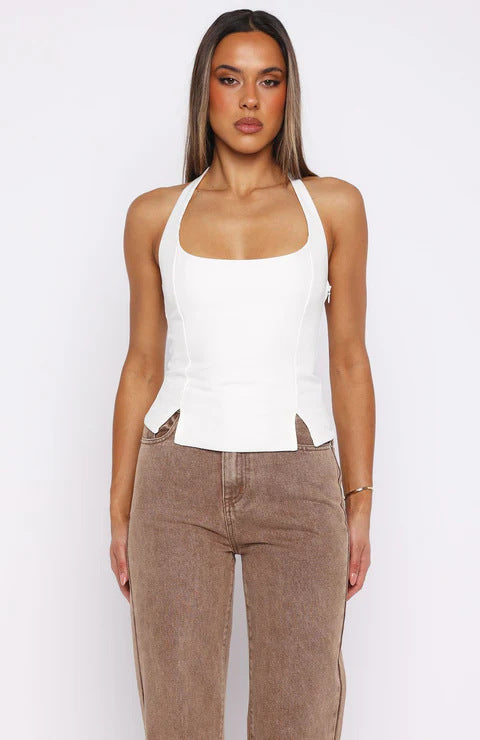 Damen Hochwertiges Trägershirt mit seitlichen Cut-Outs Echo Archiv