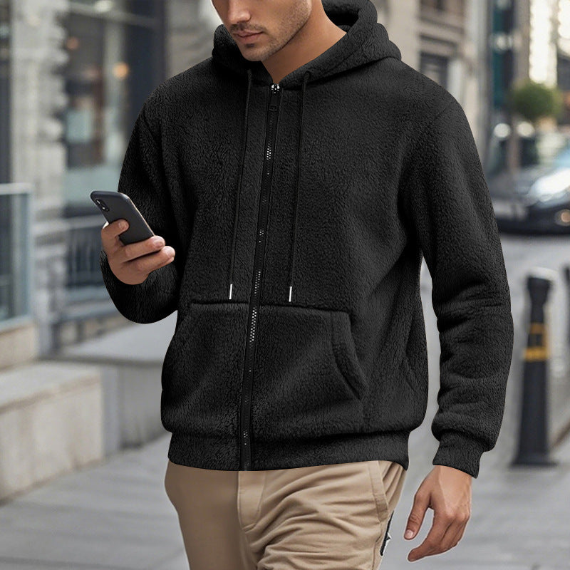 Herren Fleece Hoodie mit seitlichen Reißverschlusstaschen Echoarchiv
