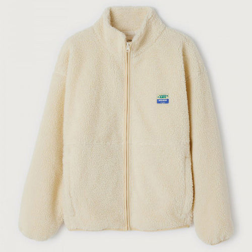 Damen Plüschjacke mit hohem Kragen und seitlichen Taschen Echoarchiv
