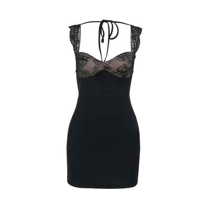 Damen sexy Minikleid mit eleganten Spitzen-Akzenten Echo Archiv