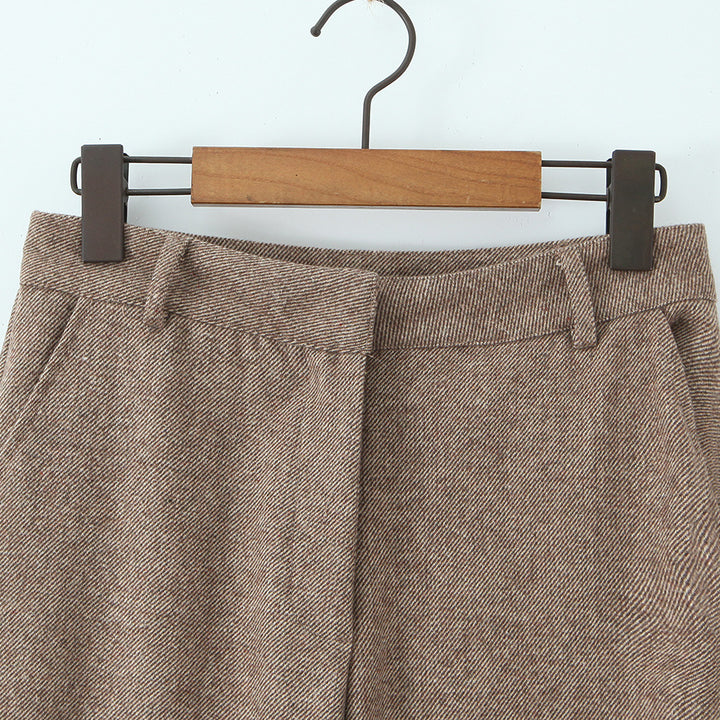 Damen lässige weit geschnittene Stoffhose mit hohem Bund Echo Archiv