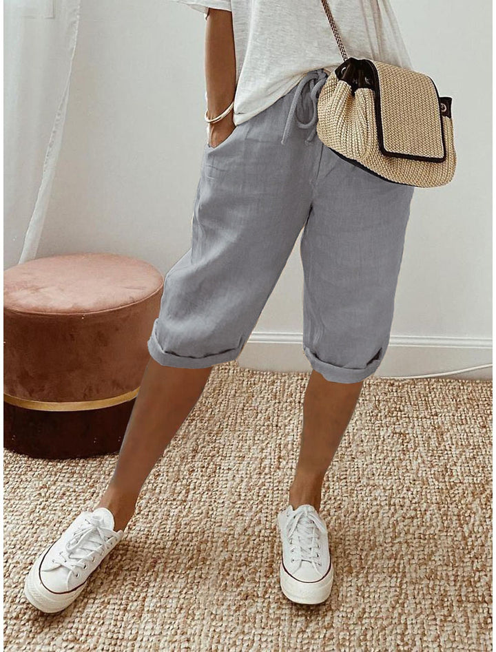 Damen Luftige Leinen Shorts Echoarchiv