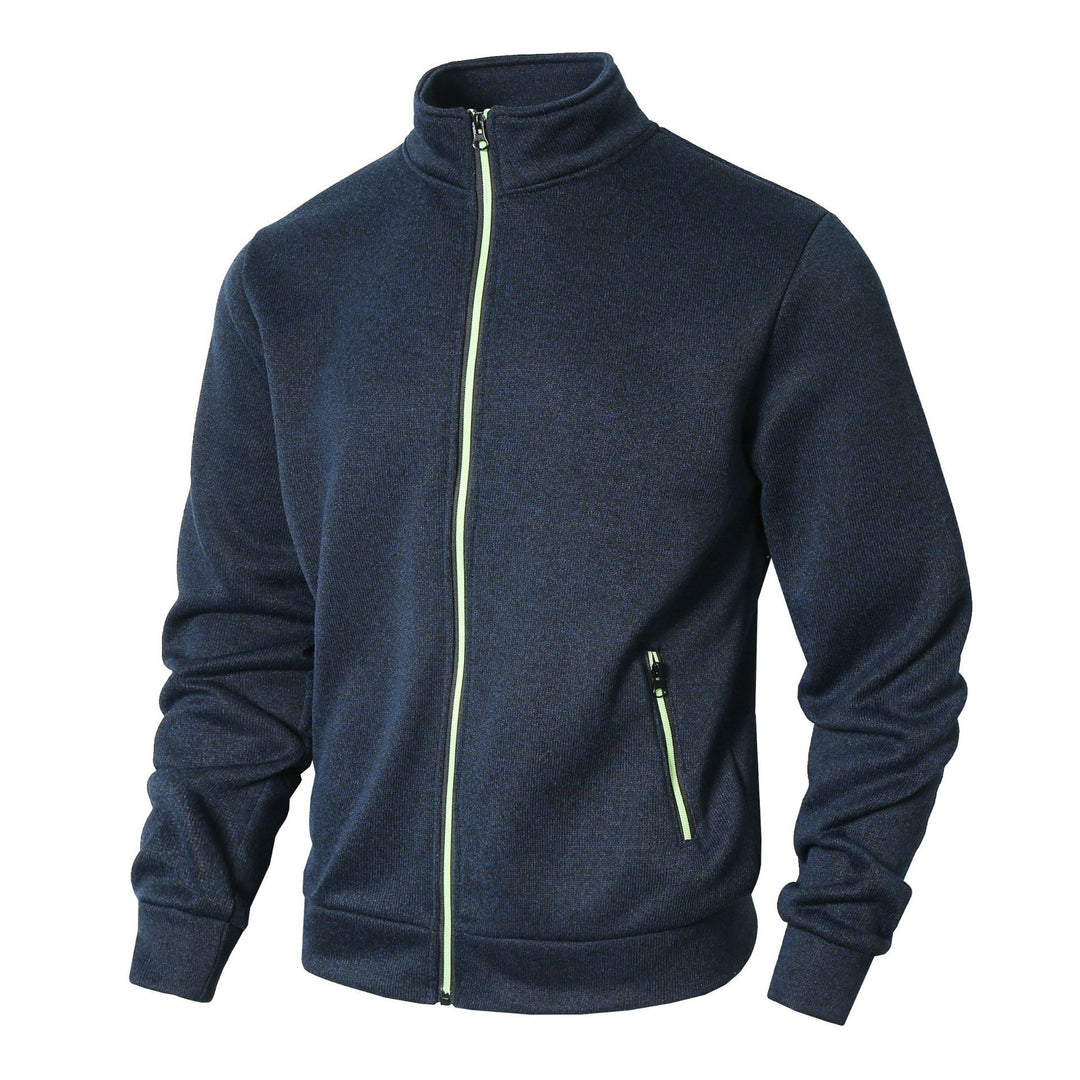 Herren Fleecejacke mit hohem Kragen und Reißverschluss Echoarchiv