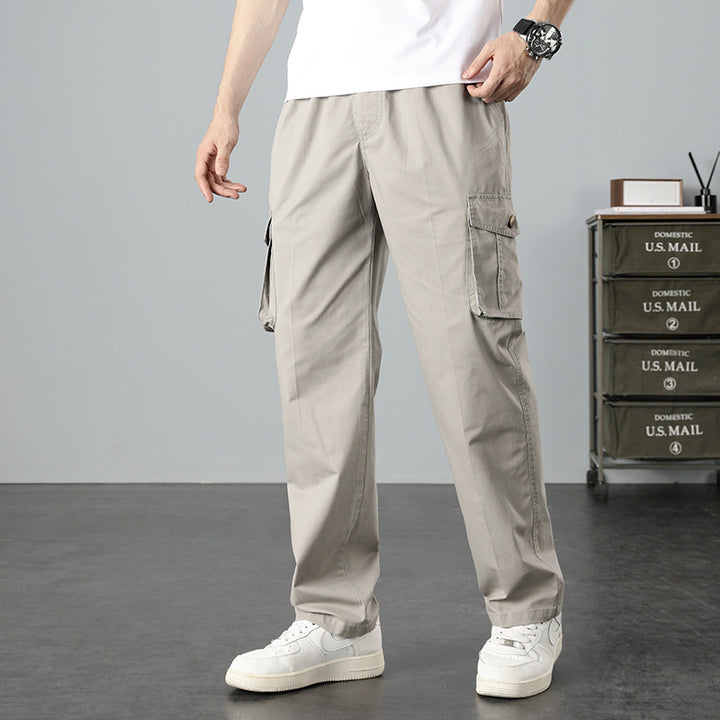 Herren Lässige Canvas-Cargohose mit großen Klappentaschen, Relaxed Fit & verstärkten Nähten Echo Archiv