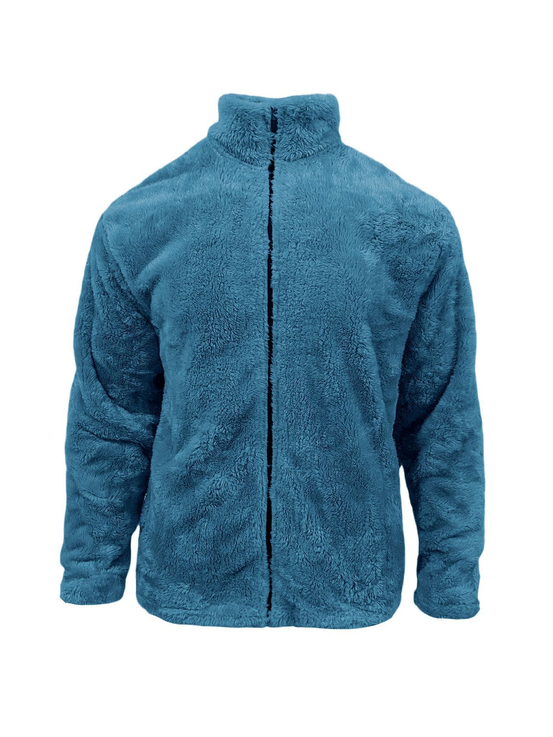 Herren kuschelige Fleecejacke mit hohem Kragen und praktischen Taschen Echoarchiv