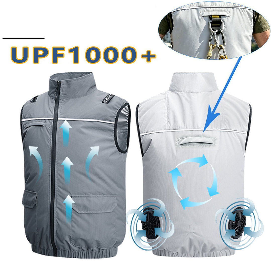 Unisex nan leichte kühlende Arbeitsweste mit integrierten Ventilatoren und externem Akku Echo Archiv