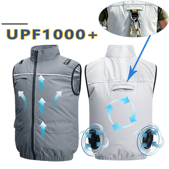 Unisex nan leichte kühlende Arbeitsweste mit integrierten Ventilatoren und externem Akku Echo Archiv