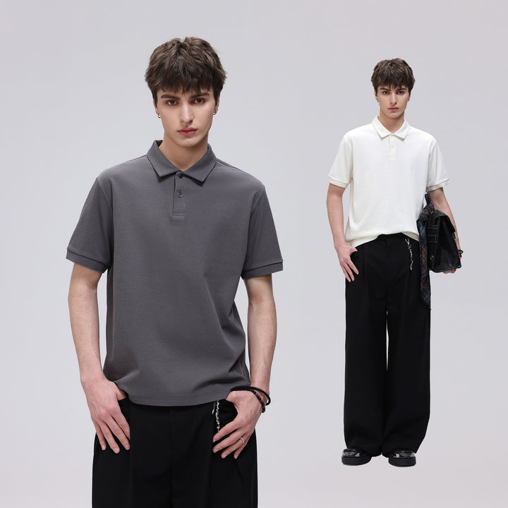 Herren Thermoregulierendes Piqué-Poloshirt mit feiner Struktur und Kurzarm Echo Archiv