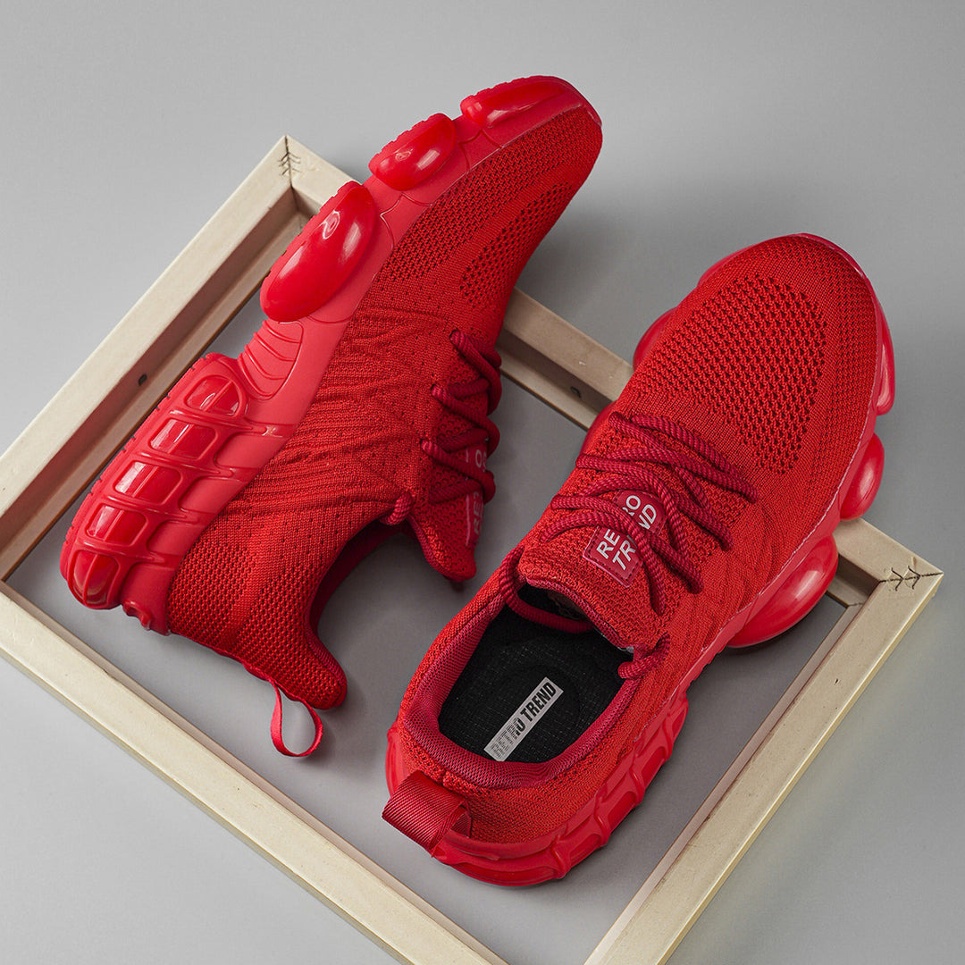 Unisex atmungsaktive Strick-Sneaker mit integrierter Luftkapsel-Dämpfung und flexibler Gummischale – Norré