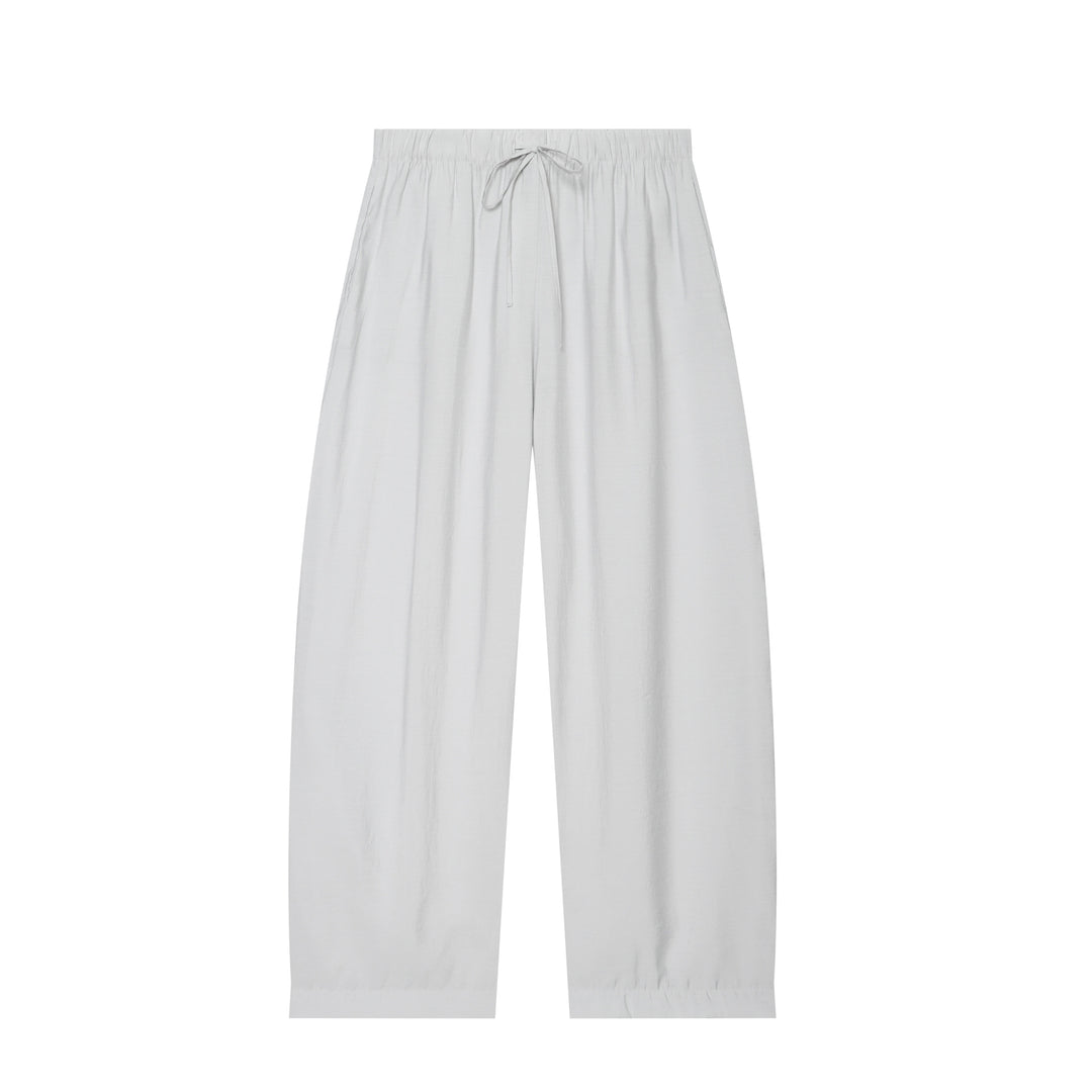 Damen nan weite Leinenlook-Loungebuxe mit elastischem Bund und Kordelzug Echo Archiv
