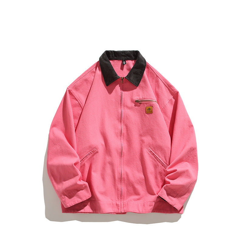 Herren robuste Freizeitjacke mit hohem Kragen und praktischen Taschen Echoarchiv