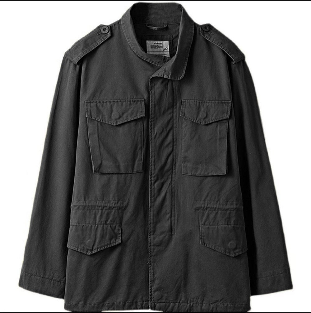 Herren nan leichte Baumwoll-Feldjacke mit aufgesetzten Taschen und Schulterklappen Echo Archiv
