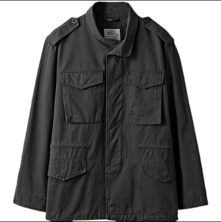 Herren nan leichte Baumwoll-Feldjacke mit aufgesetzten Taschen und Schulterklappen Echo Archiv