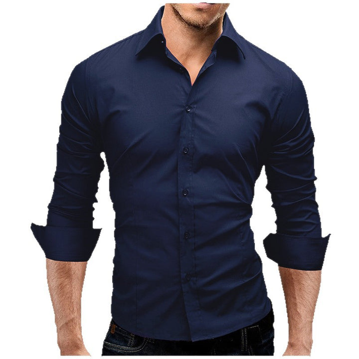 Herren nan tailliertes Businesshemd mit Cutaway-Kragen und Stretch-Baumwollmix Echo Archiv