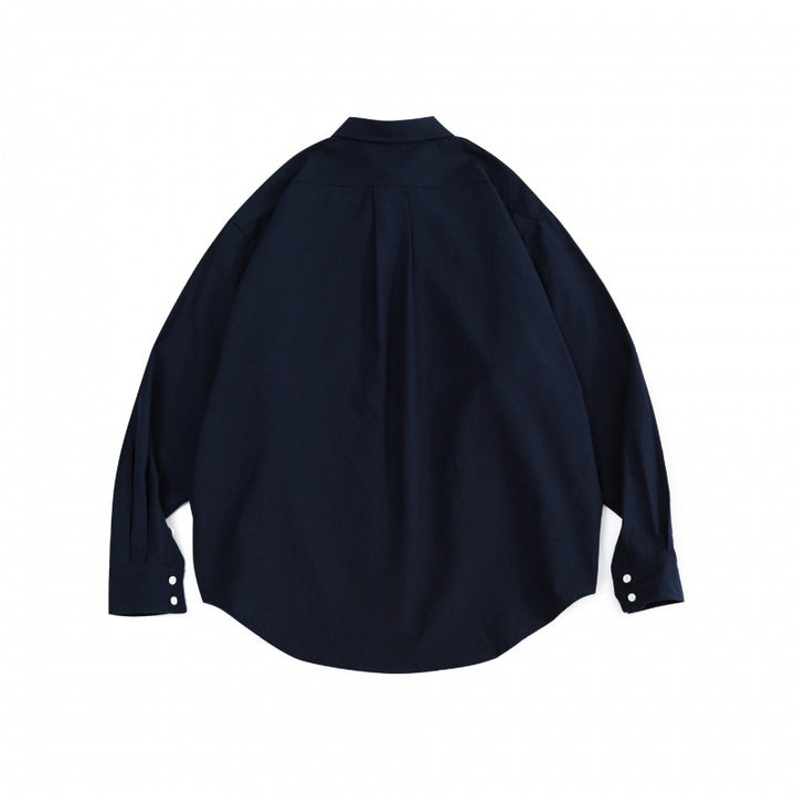 Unisex Oversize‑Hemd aus feinem Oxford‑Baumwollstoff mit Brusttasche und abgerundetem Saum Echo Archiv