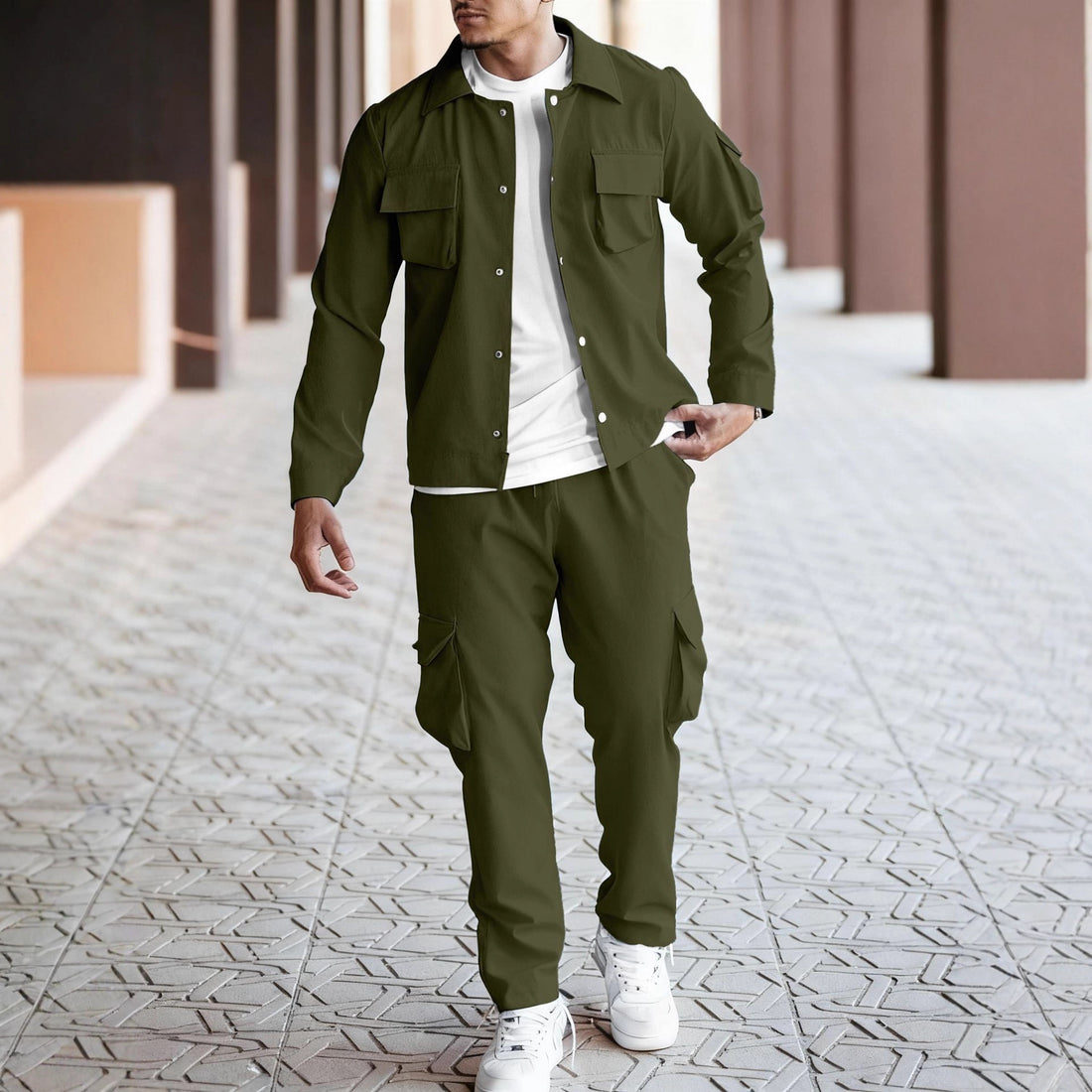 Herren Multifunktionale Cargo-Jacke und Hose – Taviero